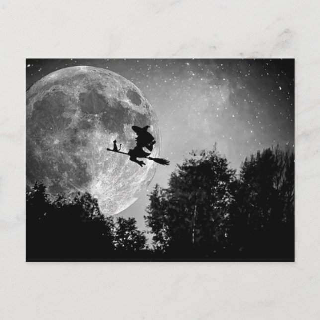A Witches Broom Ride Postcard (Front)