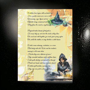 A Witch's Poem Postcard
