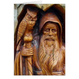 A Wizard and Owl Emerge From Cavern