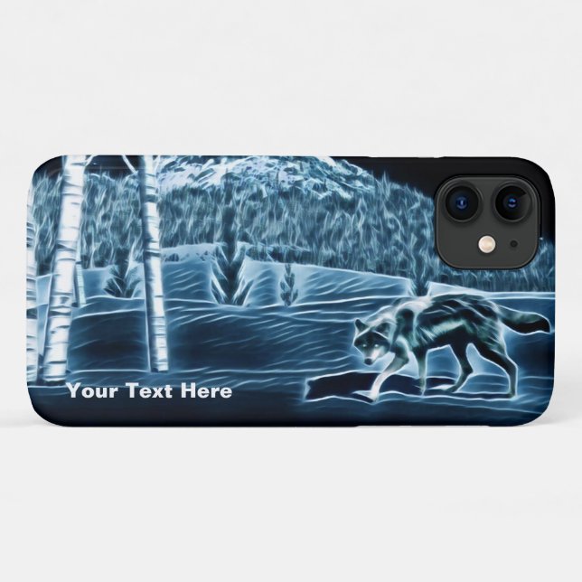 A Wolf On Snow Case-Mate iPhone Case (Back (Horizontal))