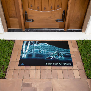 A Wolf On Snow Doormat