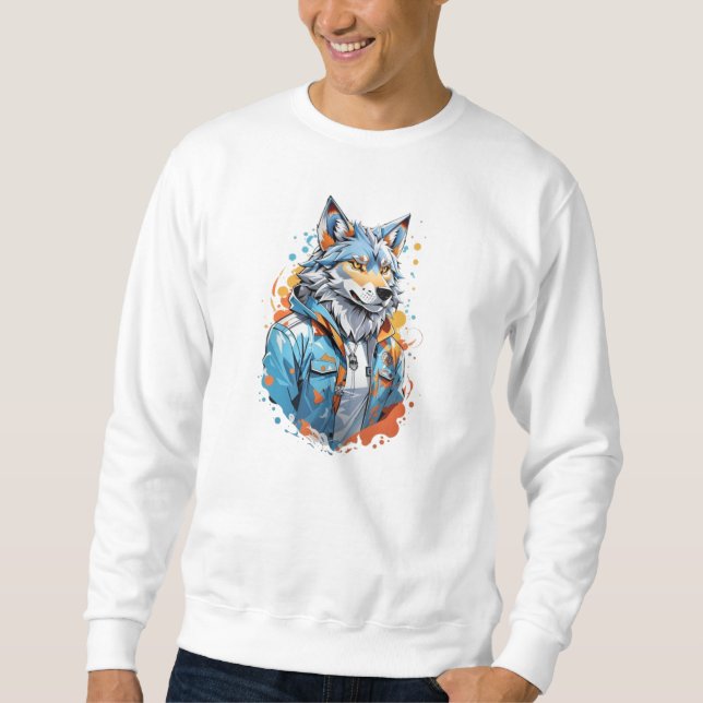  A wolf t-shirt Sweatshirt (Front)