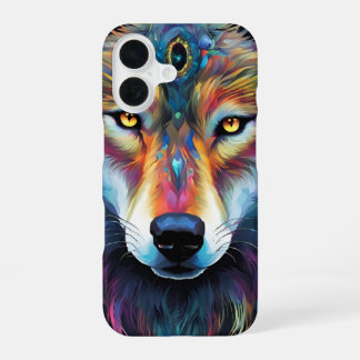 A wolf's head iPhone 16 case