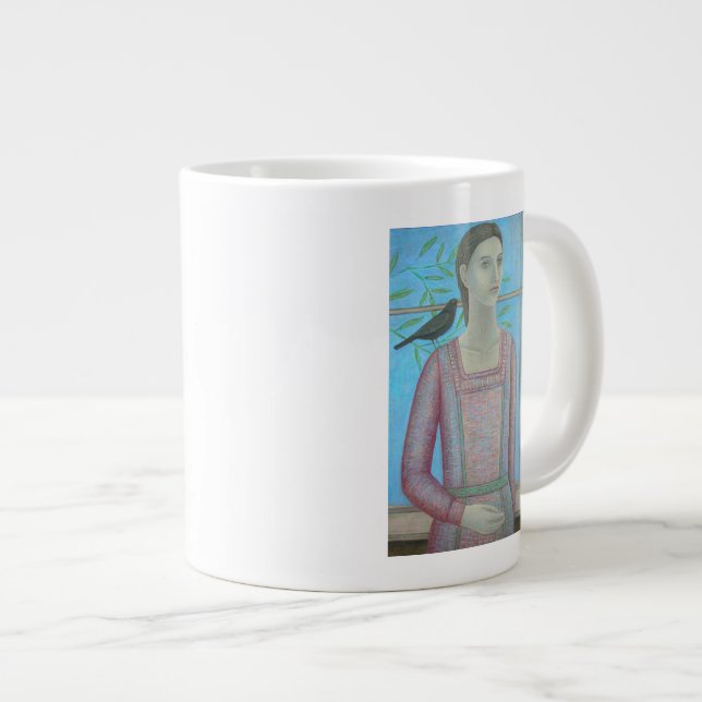 A Woman and a Blackbird are One 2012 Large Coffee Mug (Front Right)