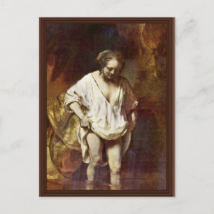 A Woman Bathing. By Rembrandt Van Rijn Postcard