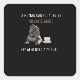 a woman cannot survive square sticker