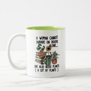A Woman Cannot Survive Two-Tone Coffee Mug