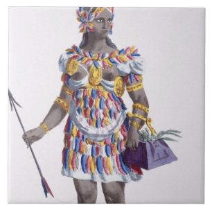 A Woman from Honduras, 1780 (coloured engraving) Tile