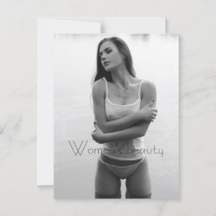 A Woman in a Short White T-Shirt Postcard