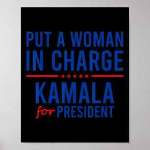A Woman In Charge Kamala Harris Democrat Political Poster