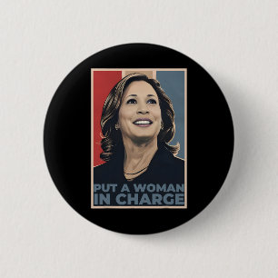 A Woman In Charge Kamala Harris Woman For Presiden 6 Cm Round Badge