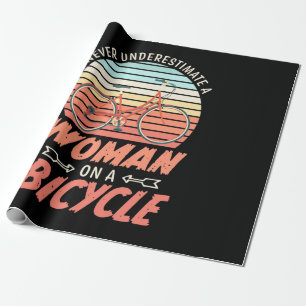 A Woman On A Bicycle Wrapping Paper