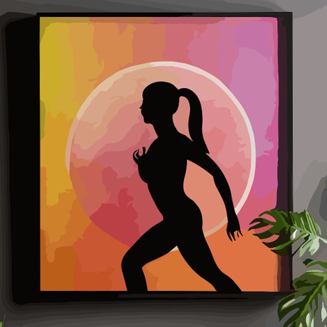 A woman runs and workout poster (Creator Uploaded)