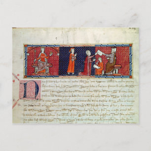 A Woman Taking an Oath before Postcard