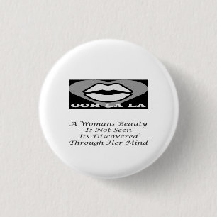 A Womans Beauty message poem feature 3 Cm Round Badge