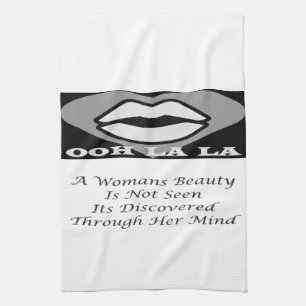 A Womans Beauty message poem feature               Tea Towel