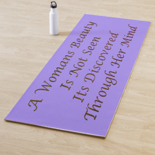 A Womans Beauty message poem feature Yoga Mat