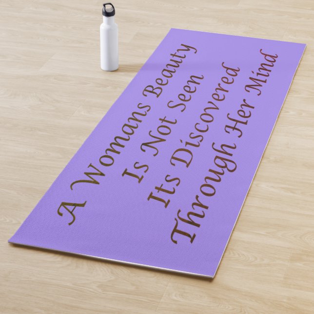 A Womans Beauty message poem feature Yoga Mat (In Situ)