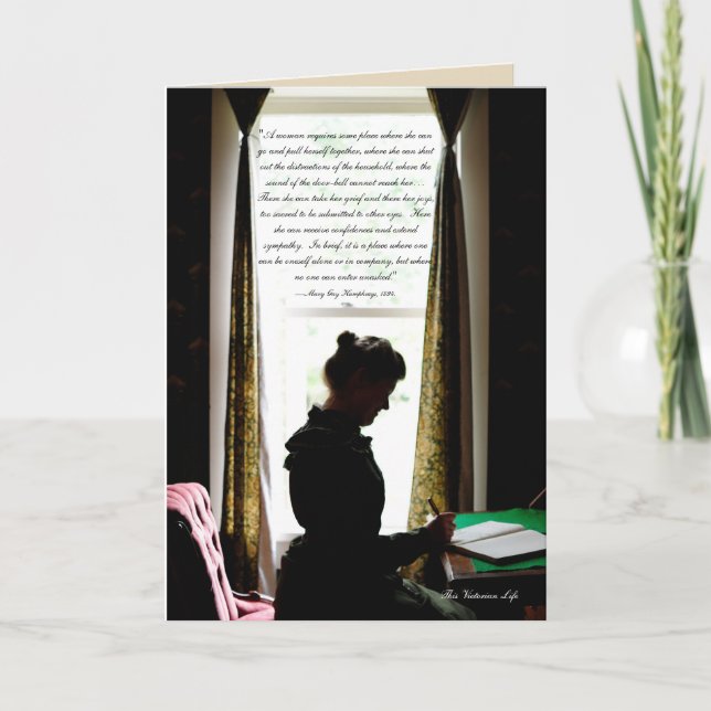 A woman's den—Victorian quote Card (Front)