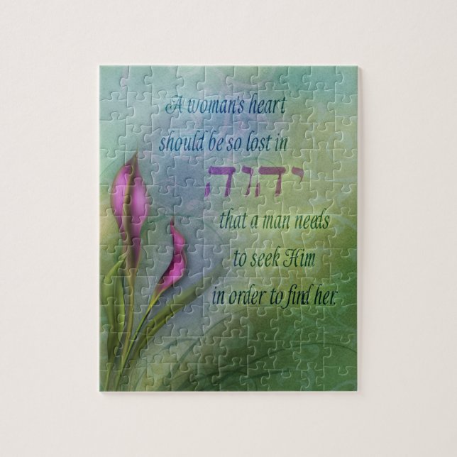 A Womans Heart - Calla Lily Jigsaw Puzzle (Vertical)