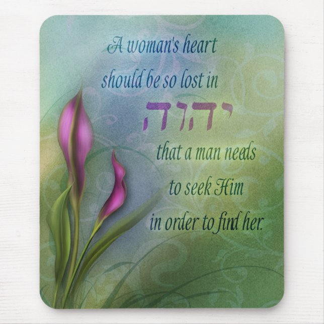 A Womans Heart - Calla Lily Mouse Mat (Front)