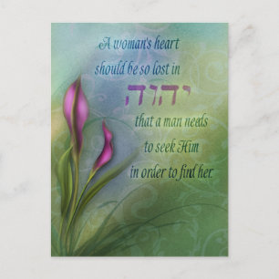 A Womans Heart - Calla Lily Postcard
