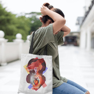 A woman's heart tote bag