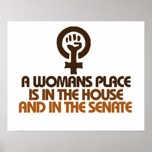A womans place is in the house and senate poster