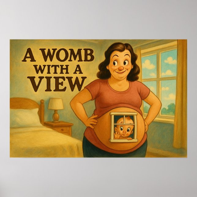 A Womb with a View – Classic Cartoon Poster  (Front)
