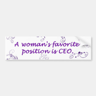 A Women's Favourite Position Bumper Sticker