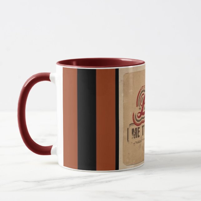 A Wonderful 1960s Inspired Mug, Rock and Roll Song Mug (Left)