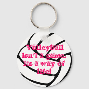 A wonderful volleyball key chain. ring