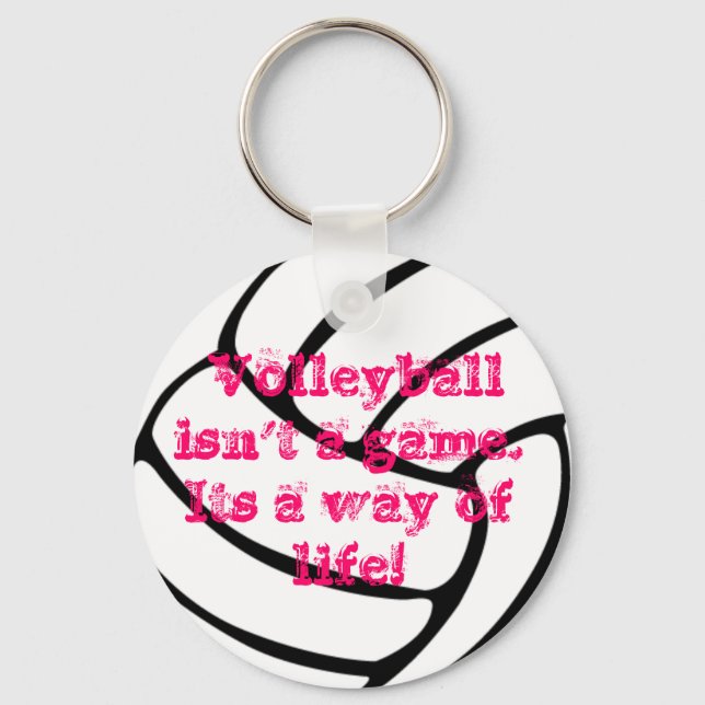 A wonderful volleyball key chain. ring (Front)