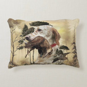 A Woodcock with the English setter Decorative Cushion