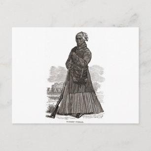 A woodcut image of Harriet Tubman, before 1869 Postcard