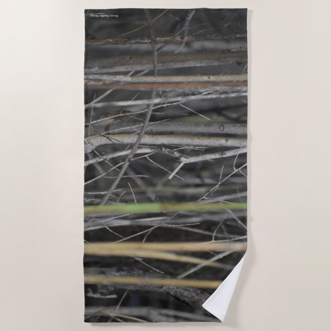 a wooded escape beach towel (Front)