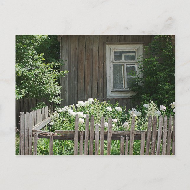 A wooden hut postcard (Front)