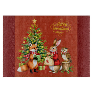 A Woodland Christmas Tale Cutting Board