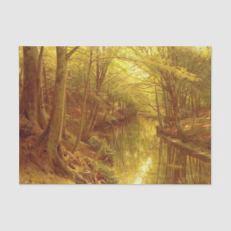 A Woodland Stream by Peder Mork Monsted Tissue Paper
