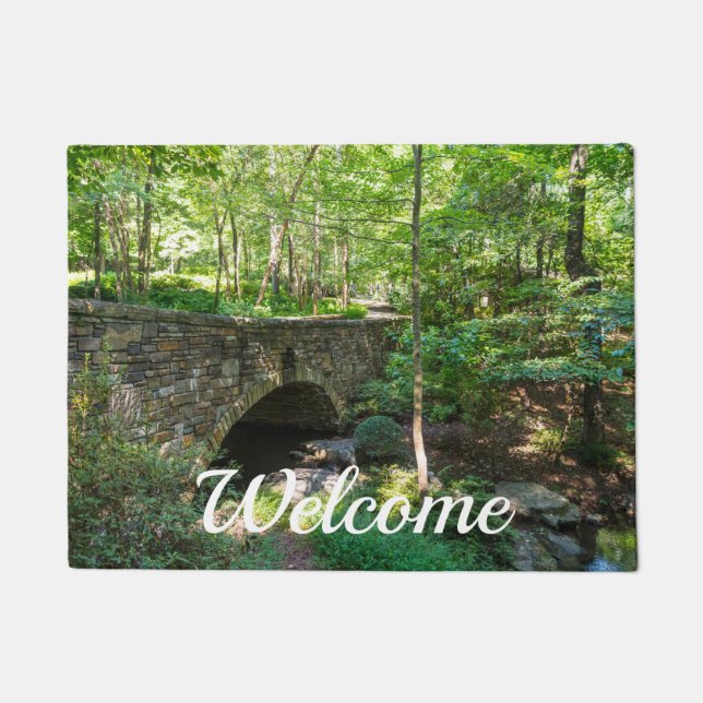 A Woodlands Walkway Bridge Welcome Doormat (Front)