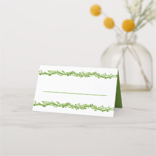 A Woodsy Elegance   Wedding Vine Love Green Place Card