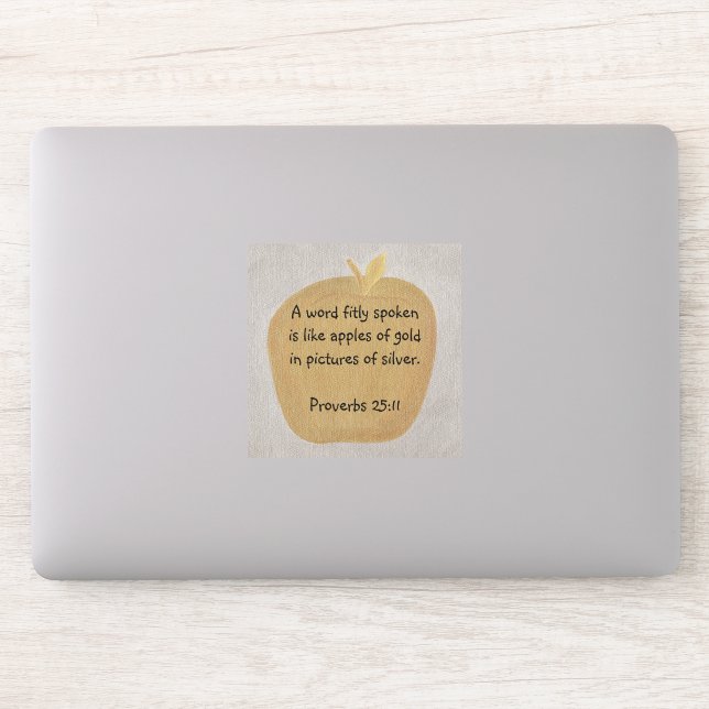 A word fitly spoken, Proverbs 25:11 vinyl stickers (Computer)