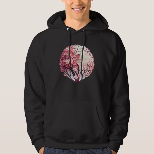 A Work of with a Cherry Blossom Sphere Tree of Lif Hoodie (Front)