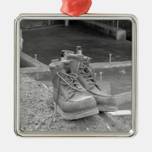 A Working Man's Boots Metal Tree Decoration