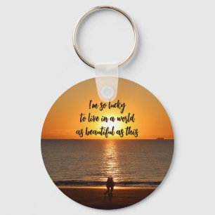 "A World as Beautiful as This" Key Ring