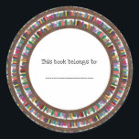 A World of Books Classic Round Sticker<br><div class="desc">This is a World of Books Classic Round Sticker. Customise it with your own name and message ("ex libris", "from the library of", "this book belongs to", etc.). You can delete the line and add a name, change the font style, size and colour and make it your own! This makes...</div>