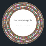 A World of Books Classic Round Sticker<br><div class="desc">This is a World of Books Classic Round Sticker. Customise it with your own name and message ("ex libris", "from the library of", "this book belongs to", etc.). You can delete the line and add a name, change the font style, size and colour and make it your own! This makes...</div>