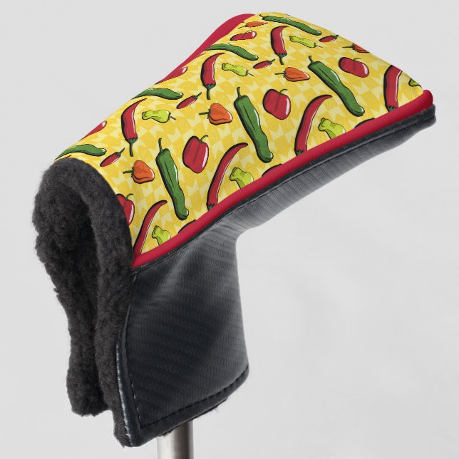 A World of Chili Peppers Putter Cover (3/4 Front)