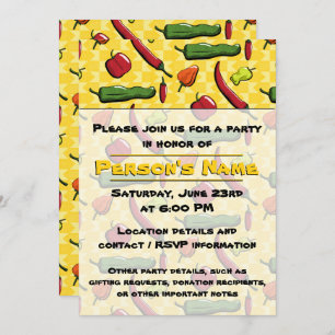 A World of Chilli Peppers Party Invitation