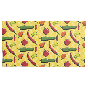 A World of Chilli Peppers Pillowcase